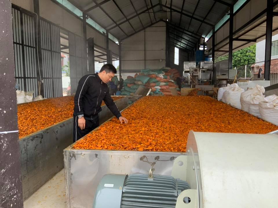 Hai hầm sấy khổng lồ tại nhà máy